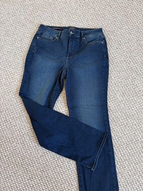 NYDJ Women's Dark Blue Boot Cut Jeans with Subtle Whiskering